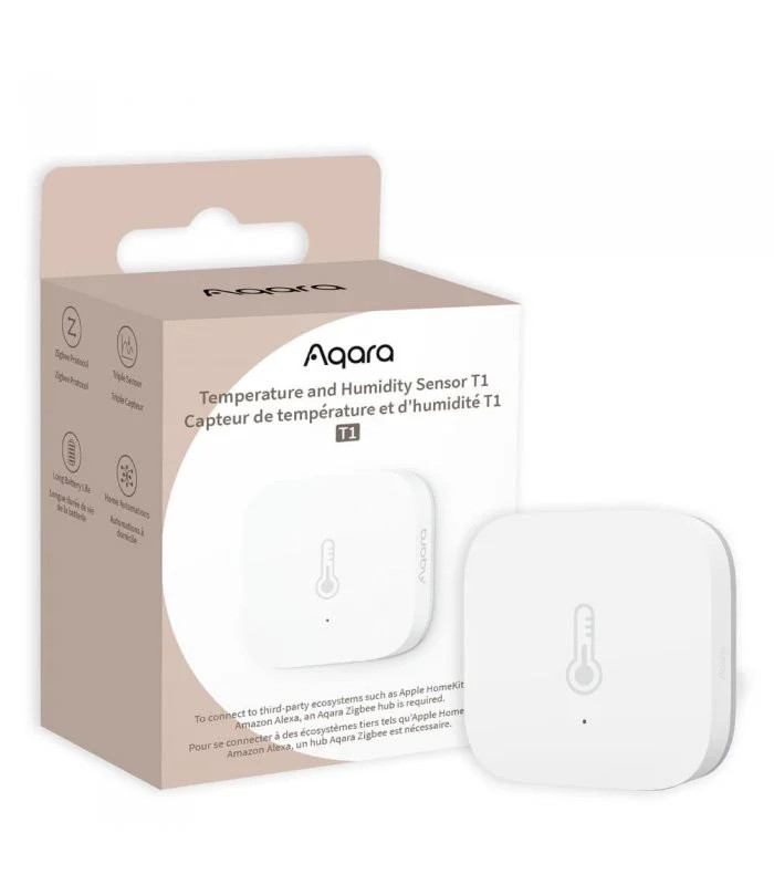 senzor de temperatura si umiditate aqara t1, zigbee, apple homekit